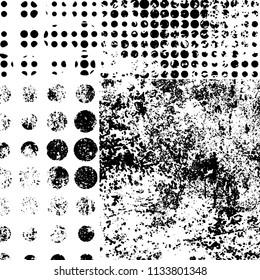 Chaotic abstract black and white grunge background