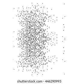 Chaotic abstract gray dots, circles and spots. Texture Grunge. Object to Create Distressed Effect 