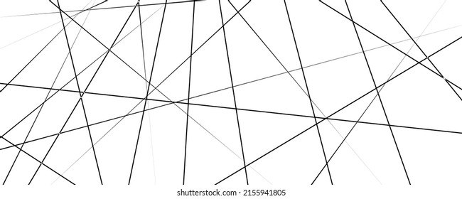 Chaotic abstract line seamless pattern. Random geometric line seamless pattern. Black outline monochrome texture. Vector illustration. - Shutterstock ID 2155941805