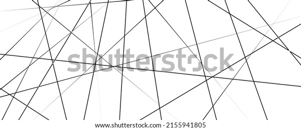 Chaotic abstract line seamless pattern.\
Random geometric line seamless pattern. Black outline monochrome\
texture. Vector\
illustration.