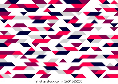 Chaotic abstract mosaic vector seamless background, geometric tiling pattern, interior design element or wallpaper, wrapping paper or web design.