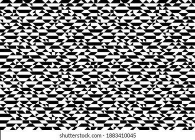 Chaotische abstrakte Mosaik, nahtloser Hintergrund, geometrisches Fliesenmuster, Innenausstattungselemente oder Tapeten, Wickelpapier oder Webdesign.