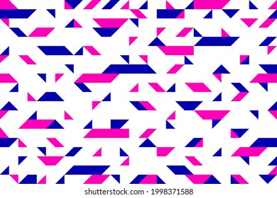 Chaotic abstract mosaic vector seamless background, geometric tiling pattern, interior design element or wallpaper, wrapping paper or web design.