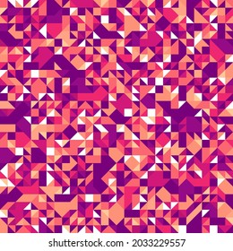 Vector de mosaico abstracto caótico de fondo sin fisuras, patrón de baldosas geométricas, elemento de diseño interior o papel tapiz, papel de envoltura o diseño web.