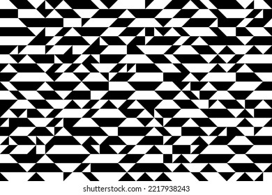 Chaotic abstract mosaic vector seamless background, geometric tiling pattern, interior design element or wallpaper, wrapping paper or web design.