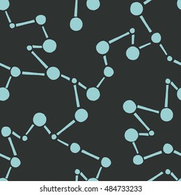 Chaotic abstract pattern with links between DNA molecules or atoms. Can be used for wallpaper, background for your blog, or for printing on fabric.