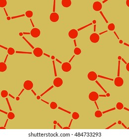 Chaotic abstract pattern with links between DNA molecules or atoms. Can be used for wallpaper, background for your blog, or for printing on fabric.