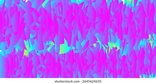 Chaotic abstract pattern in vibrant neon colors including pink, blue, and green. Random vertical shapes and bold strokes create a dynamic, modern texture.