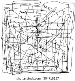 chaotic abstract sketch