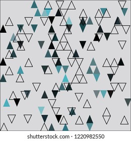 chaotic arrangement of triangles. template for advertising, presentation