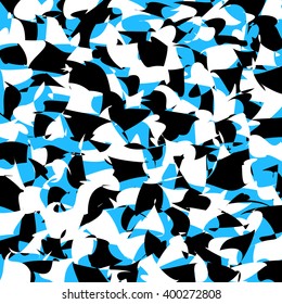 Chaotic background / texture with scattered random shapes