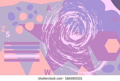 Chaotic banner with random abstract shapes. Geometric composition with textures and patterns. Graffiti art