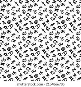 Chaotic black and white seamless pattern vector