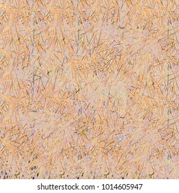 Chaotic brush mixed freehand strokes like savanna dry grass or animal fur. Distressed texture of natural colored fox, dog, cat, bear, wolf skin with fur.