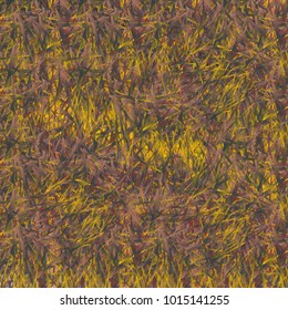 Chaotic brush mixed freehand strokes like savanna dry grass or animal fur. Distressed texture of natural colored fox, dog, cat, bear, wolf skin with fur.