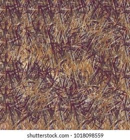 Chaotic brush mixed freehand strokes like savanna dry grass or animal fur. Distressed texture of natural colored fox, dog, cat, bear, wolf skin with fur.