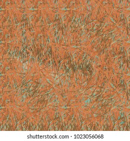 Chaotic brush mixed freehand strokes like savanna dry grass or animal fur. Distressed texture of natural colored fox, dog, cat, bear, wolf skin with fur.