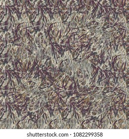 Chaotic brush mixed freehand strokes like savanna dry grass or animal fur. Distressed texture of natural colored fox, dog, cat, bear, wolf skin with fur.