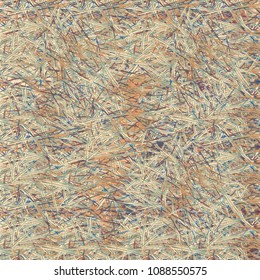 Chaotic brush mixed freehand strokes like savanna dry grass or animal fur. Distressed texture of natural colored fox, dog, cat, bear, wolf skin with fur.