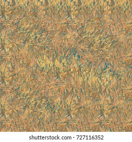 Chaotic brush mixed freehand strokes like savanna dry grass or animal fur. Distressed texture of natural colored fox, dog, cat, bear, wolf skin with fur.