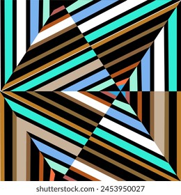 Los triángulos claros caóticos están formados por líneas diagonales de patrón transparente. Diseño de fondo gráfico de moda. Textura abstracta moderna. Plantilla monocroma para estampados, textiles, envoltura. ilustración