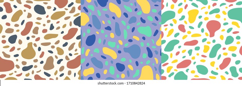 Chaotic Colorful blots.Vector background. Abstract ornament for fabric print, greeting card, table cloth, furniture.