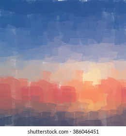 Chaotic colorful dabs, abstract background. Vector element for your design.