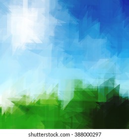 Chaotic colorful dabs, abstract background. Vector element for your design.
