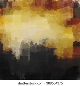 Chaotic colorful dabs, abstract background. Vector element for your design.