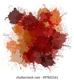 Chaotic colorful dabs, abstract background. Vector element for your design.