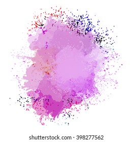 Chaotic colorful dabs, abstract background. Vector element for your design.
