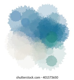Chaotic colorful dabs, abstract background. Vector element for your design.