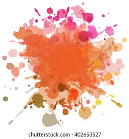 Chaotic colorful dabs, abstract background. Vector element for your design.