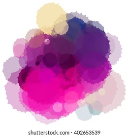 Chaotic colorful dabs, abstract background. Vector element for your design.