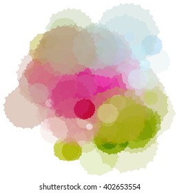 Chaotic colorful dabs, abstract background. Vector element for your design.