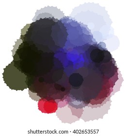 Chaotic colorful dabs, abstract background. Vector element for your design.