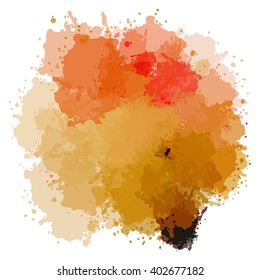 Chaotic colorful dabs, abstract background. Vector element for your design.