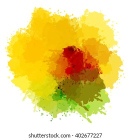 Chaotic colorful dabs, abstract background. Vector element for your design.
