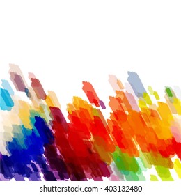 Chaotic colorful dabs, abstract background. Vector element for your design.