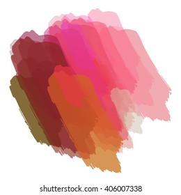 Chaotic colorful dabs, abstract background. Vector element for your design.
