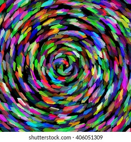 Chaotic colorful dabs, abstract background. Vector element for your design.