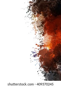 Chaotic colorful dabs, abstract background. Vector element for your design.
