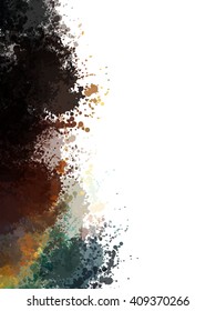 Chaotic colorful dabs, abstract background. Vector element for your design.
