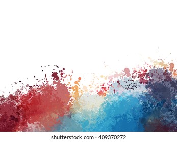 Chaotic colorful dabs, abstract background. Vector element for your design.