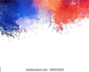 Chaotic colorful dabs, abstract background. Vector element for your design.