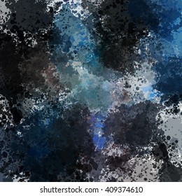 Chaotic colorful dabs, abstract background. Vector element for your design.