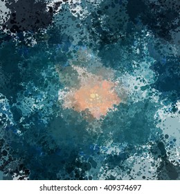 Chaotic colorful dabs, abstract background. Vector element for your design.