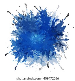 Chaotic colorful dabs, abstract background. Vector element for your design.