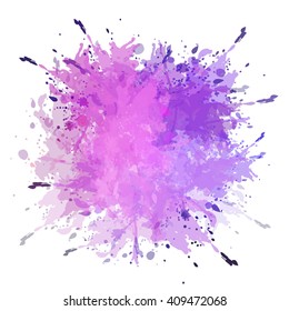 Chaotic colorful dabs, abstract background. Vector element for your design.