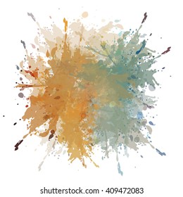 Chaotic colorful dabs, abstract background. Vector element for your design.